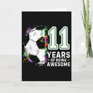11 jaar lang geweldig voetbal verjaardag 11e  kaart