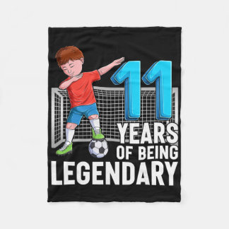 11 jaar legendarische voetbaljongen 11e verjaardag fleece deken