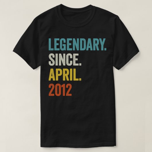 11 jaar Legendary sinds april 2012 11e verjaardag2 T-shirt (Design voorkant)