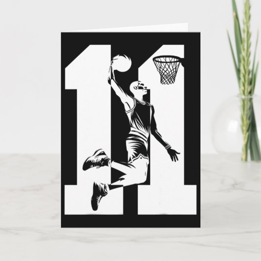 11 Jaar Nummer 11 Sketll 11e Verjaardag Kaart (Voorkant)