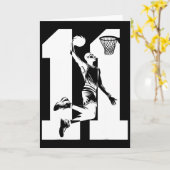 11 Jaar Nummer 11 Sketll 11e Verjaardag Kaart (Gele Bloem)