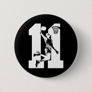 11 Jaar Nummer 11 Sketll 11e Verjaardag Ronde Button 5,7 Cm