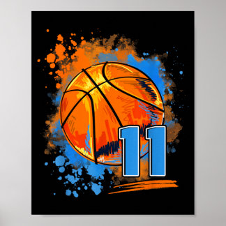 11 jaar oud 11e verjaardag honkbal poster