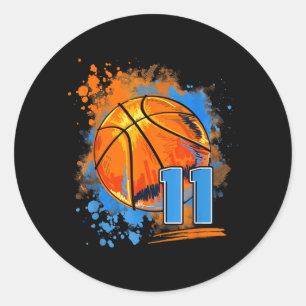 11 jaar oud 11e verjaardag honkbal ronde sticker