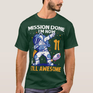 11 jaar oud astronaut Space Planet 11th Birthday B T-shirt