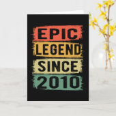 11 jaar oud bday 2010 epische legende 11e verjaard kaart (Gele Bloem)