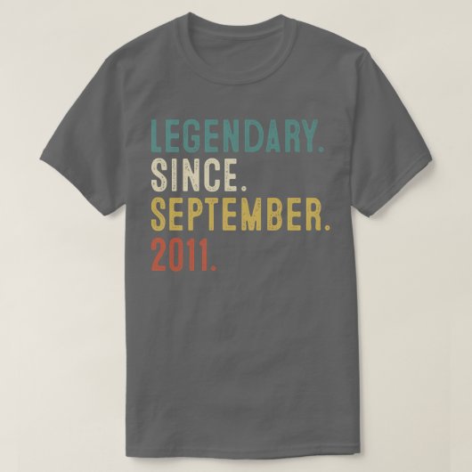 11 jaar oud cadeautje sinds september 2011 11 t-shirt (Design voorkant)