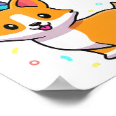 11 jaar oud Corgi Hondenliefhebber 11e verjaardag  Poster (Hoek)