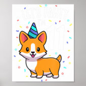 11 jaar oud Corgi Hondenliefhebber 11e verjaardag  Poster (Voorkant)