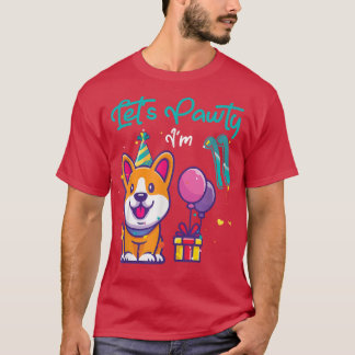11 jaar oud Corgi Hondenliefhebber 11th Birthday L T-shirt