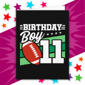11 Jaar Oud Football Party Thema 11e Verjaardags J Kaart