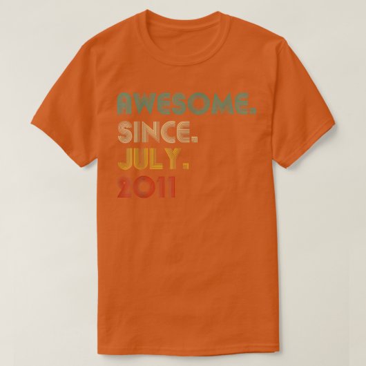 11 jaar oud geld Geweldige sinds juli 2011 T-shirt (Design voorkant)