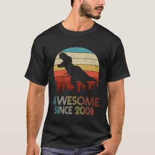 11 jaar oud Geweldige sinds 2008 Dinosaur Boys Bir T-shirt