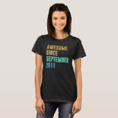 11 jaar oud Geweldige sinds september 2011 11 T-shirt (Voorkant volledig)