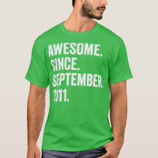 11 jaar oud Geweldige sinds september 2011 11e her T-shirt