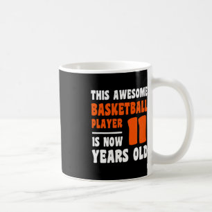 11 jaar oud Happy 11th Birthday Basketball 11th Bi Koffiemok