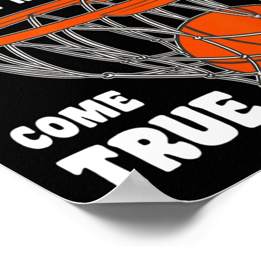 11 jaar oud Happy 11th Birthday Basketball 11th Bi Poster (Hoek)