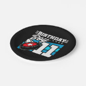 11 Jaar Oud Hockey Party Thema 11e Verjaardag Jong Papieren Bordje (Gekanteld)