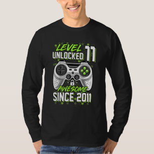 11 jaar oud Jongen Niveau 11 Niet-vergrendeld Gewe T-shirt