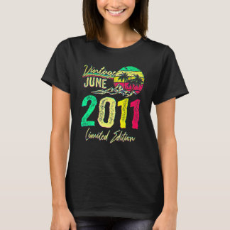 11 Jaar Oud Juni 2011 11e Verjaardag T-shirt