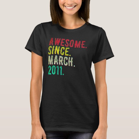 11 Jaar Oud Maart 2011 T-shirt (Voorkant)