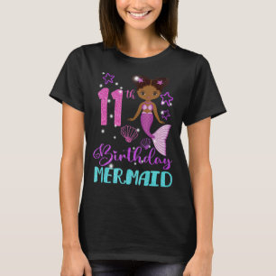 11 jaar oud meisje van 11e verjaardag Zeemeermin T-shirt