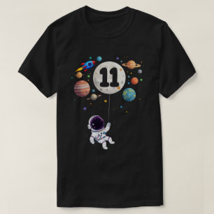 11 jaar oud verjaardag astronaut 11e verjaardag t-shirt