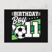 11 Jaar Oud Voetbal Football Kinder 11e Verjaardag Briefkaart (Voorkant)
