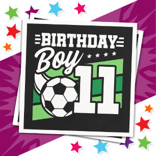 11 Jaar Oud Voetbal Football Kinder 11e Verjaardag Servet
