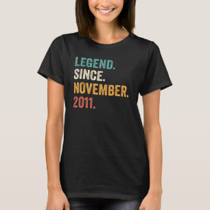 11 jaar oude 11e dag jongens legend sinds november t-shirt