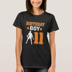 11 jaar oude 11e verjaardag Jongen Basketball Part T-shirt