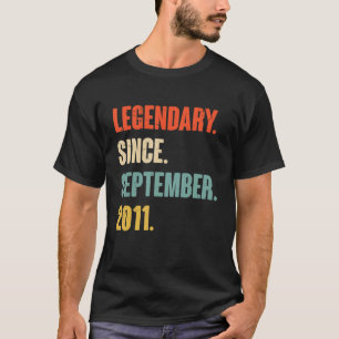 11 jaar oude 11e verjaardag Legendary sinds septem T-shirt