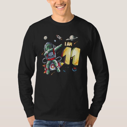 11 jaar oude Astronaut Space 11th Bir T-shirt (Voorkant)