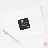 11 jaar oude Bday Geeky Wiskunde 11e verjaardagsca Vierkante Sticker (Envelop)
