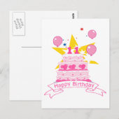 11 jaar oude Birthday Cake Briefkaart (Voorkant / Achterkant)