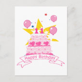 11 jaar oude Birthday Cake Briefkaart (Voorkant)