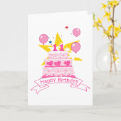 11 jaar oude Birthday Cake Kaart (Gele Bloem)