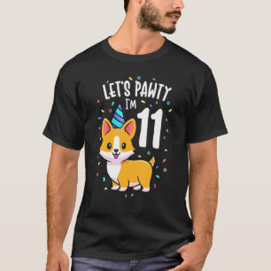 11 jaar oude Corgi hond 11e verjaardag outfit T-shirt