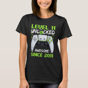 11 jaar oude gamer jongen op 11 dagen niet-vergren t-shirt