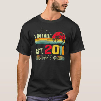 11 jaar oude Geweldige Vintage 2011 Retro 11th Bir T-shirt