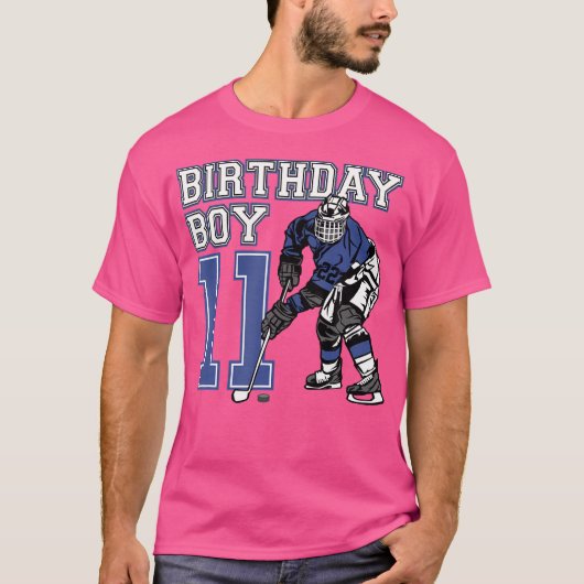 11 jaar oude ijshockey naar de 11e verjaardag t-shirt (Voorkant)