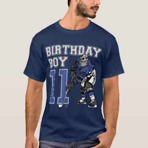 11 jaar oude ijshockey naar de 11e verjaardag van  t-shirt