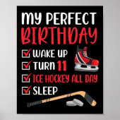11 jaar oude ijskap-hockey-wedstrijd 11th Boy Bda Poster (Voorkant)