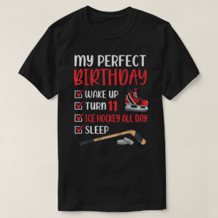 11 jaar oude ijskap-hockey-wedstrijd 11th Boy Bda T-shirt