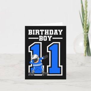 11 jaar oude jongen Ice Hockey Player 11th Birthda Kaart