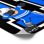 11 jaar oude jongen Ice Hockey Player 11th Birthda Poster (Hoek)