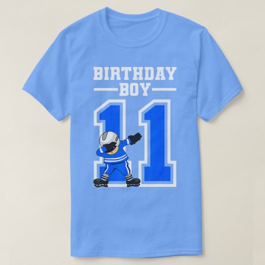 11 jaar oude jongen Ice Hockey Player 11th Birthda T-shirt (Design voorkant)