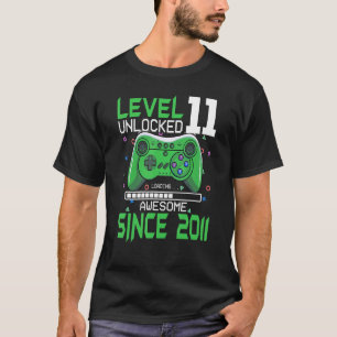 11 jaar oude jongens Niveau 11 Niet-vergrendeld Ge T-shirt