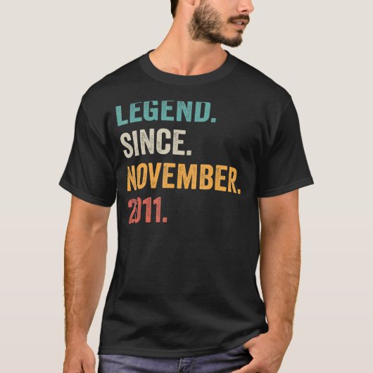 11 jaar oude legend sinds november 2011 elfde dag t-shirt (Voorkant)