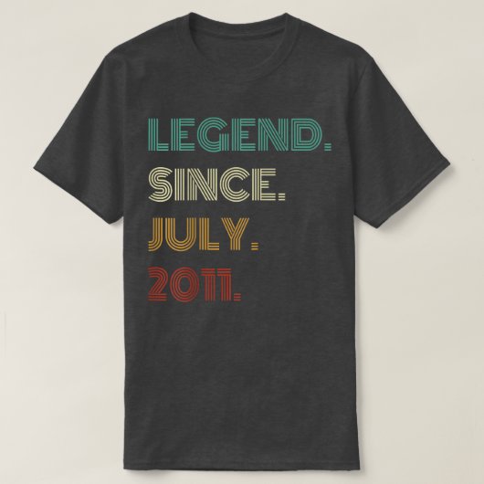 11 jaar oude legenda sinds juli 2011 11e verjaarda t-shirt (Design voorkant)